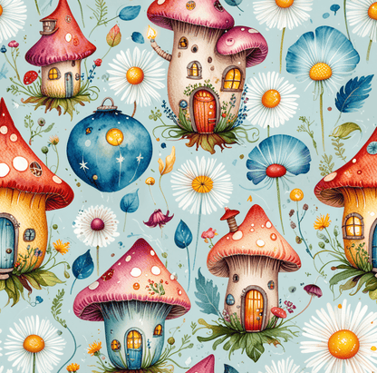 Fairy Mushroom Houses Gift Wrap