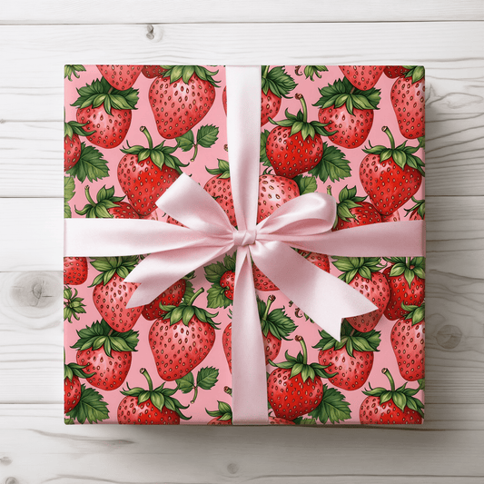 Delightful Strawberry - themed Wrapping Paper for a Sweet Surprise