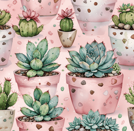 Pink Succulent Plant Gift Wrap