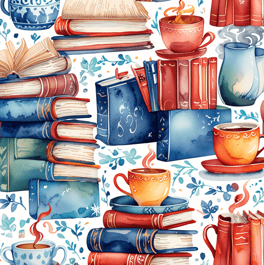 Book Lover Blue Wrapping Papers