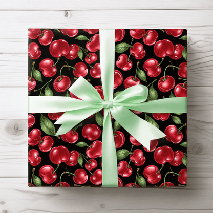 Juicy Cherry Print Gift Wrap for a Pop of Color