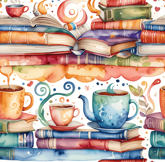 Book Lovers Orange Wrapping Paper