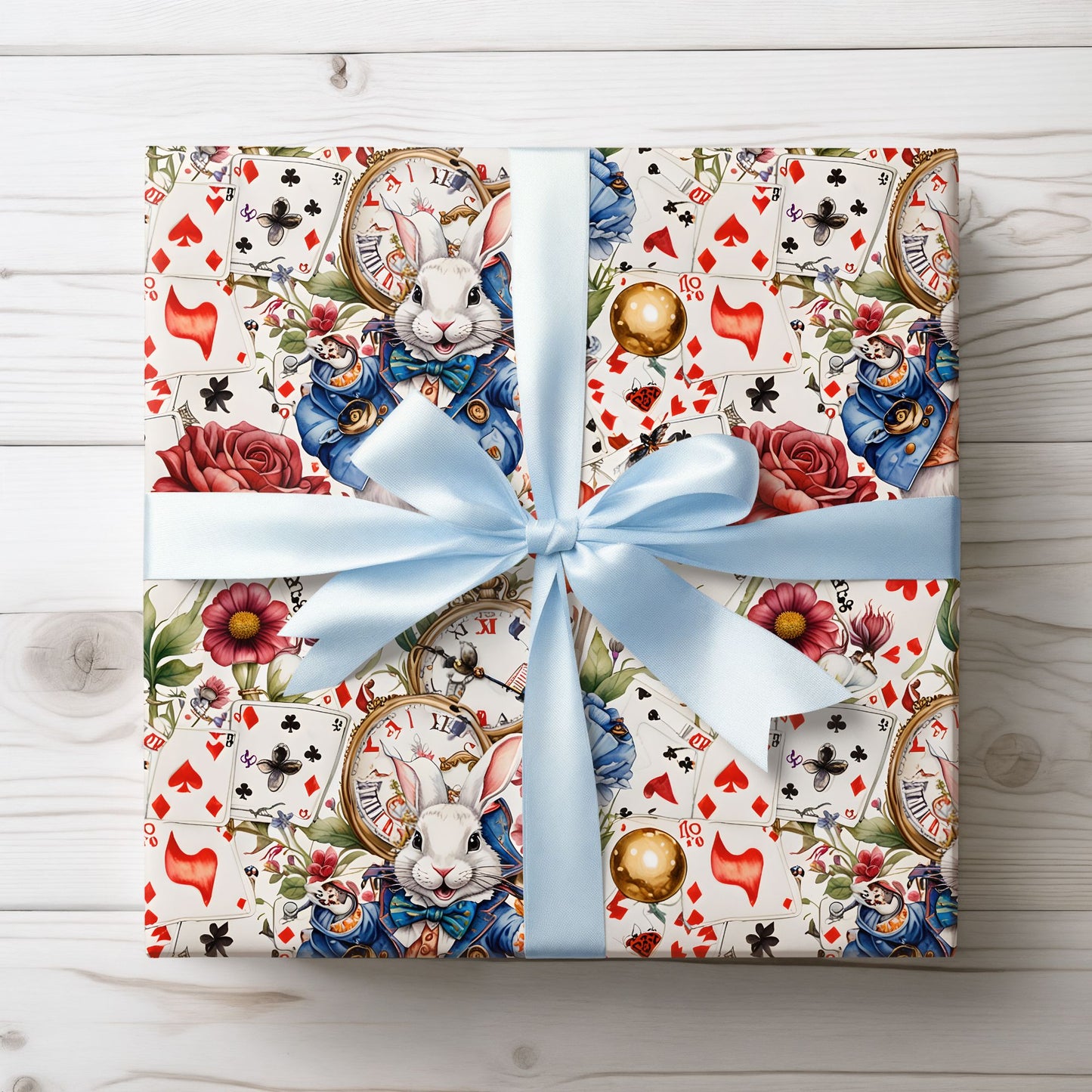 Unique Wonderland Gift Wrap - Winter White for a Tea Party