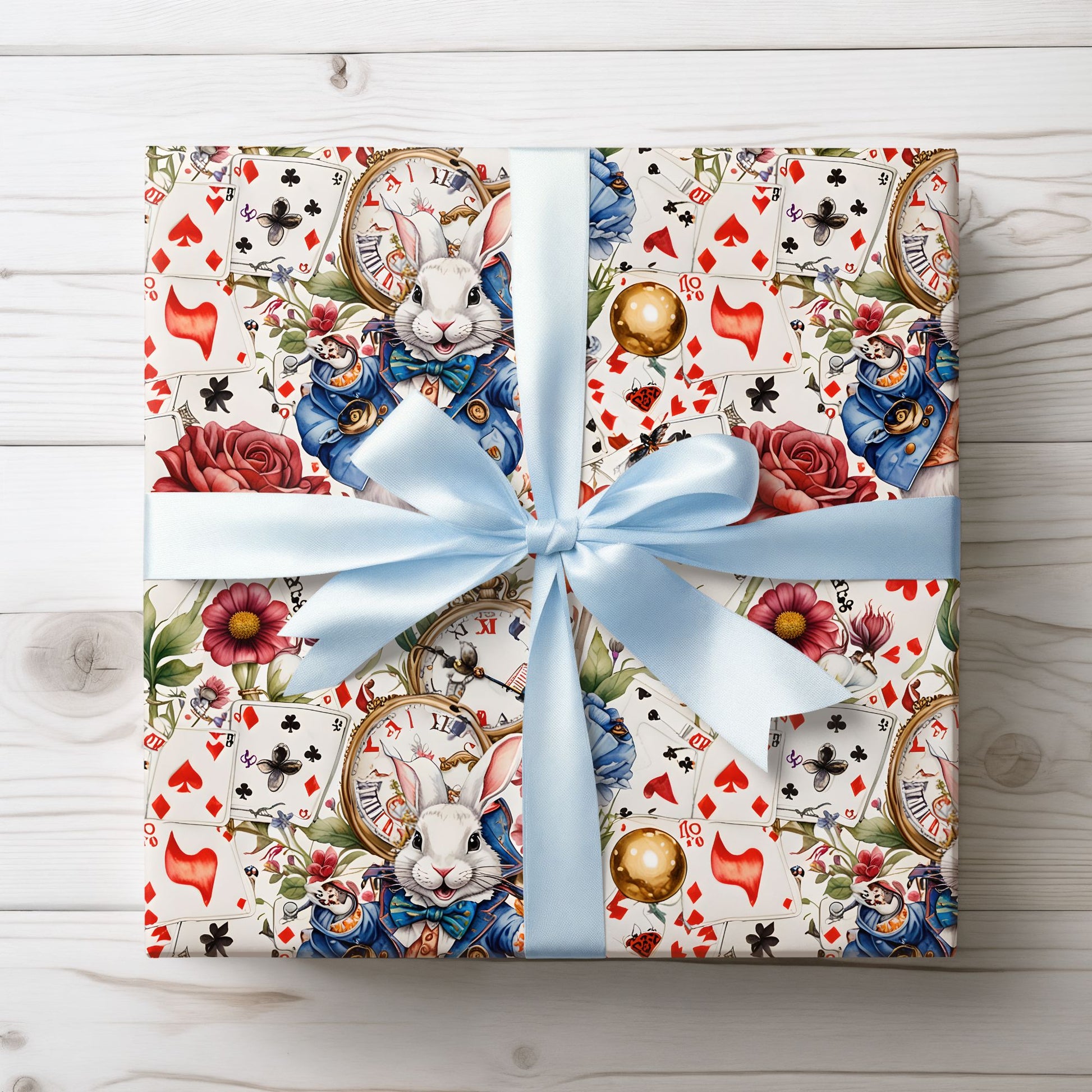 Unique Wonderland Gift Wrap - Winter White for a Tea Party
