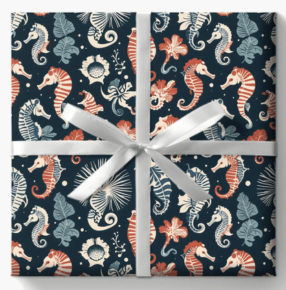 Underwater Vintage Seahorses Design