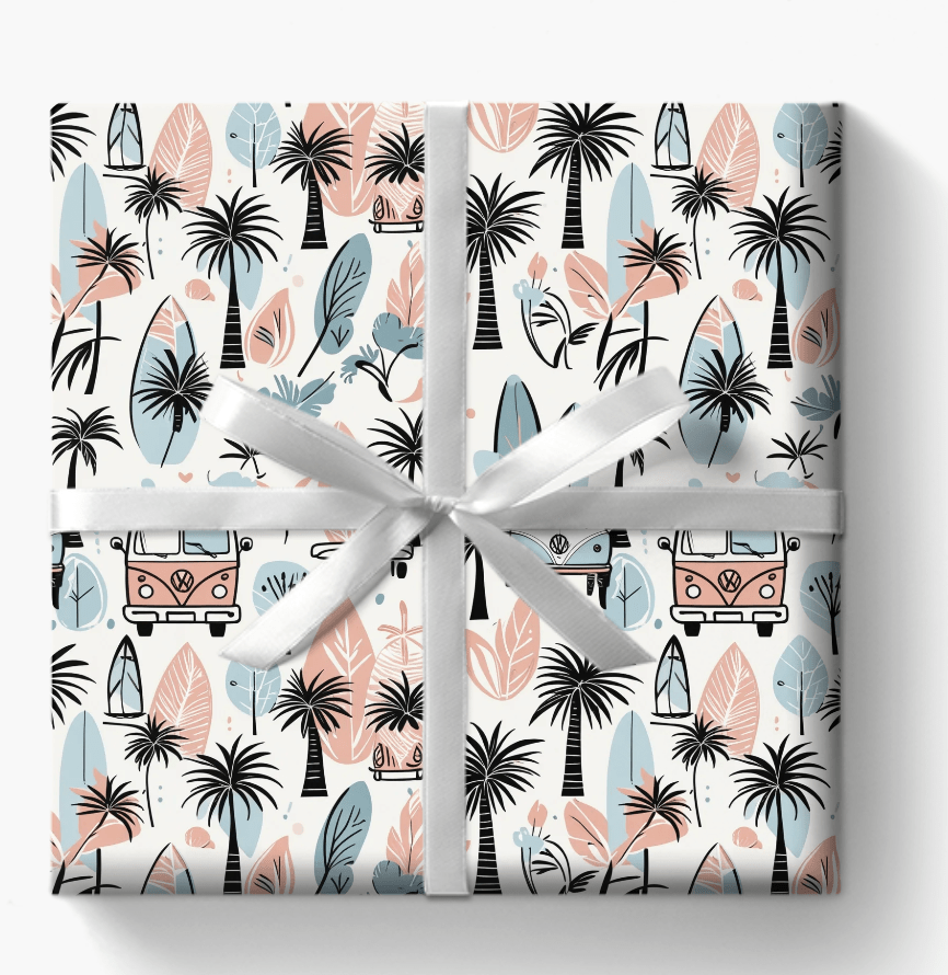 Surfboard Beach Wrapping Papers, Beach and Sea Vibes
