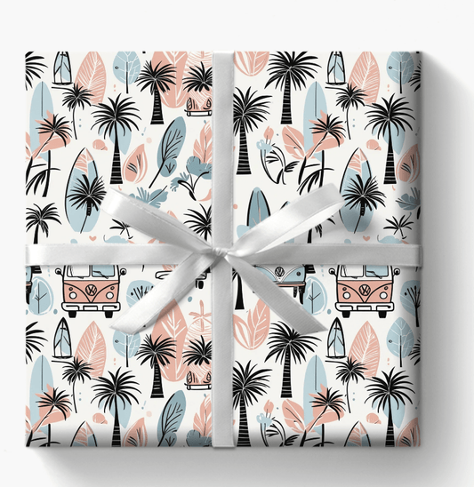 Surfboard Beach Wrapping Papers, Beach and Sea Vibes