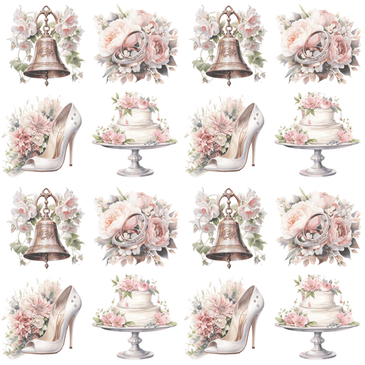 Iconic Wedding Elements Wrapping Design