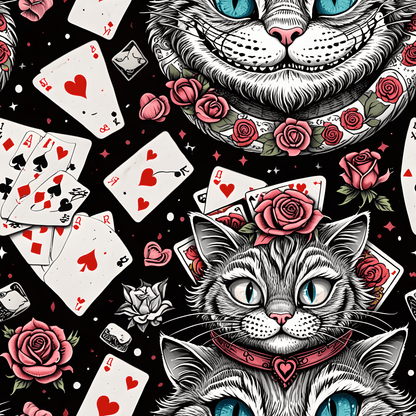 Colorful Trippy Gift Wrap Featuring Cheshire Cat