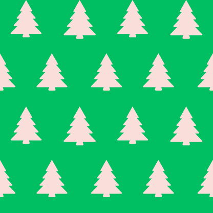 Evergreen Pop – Minimalist Holiday Tree Wrapping Paper