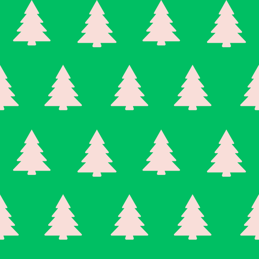 Evergreen Pop – Minimalist Holiday Tree Wrapping Paper