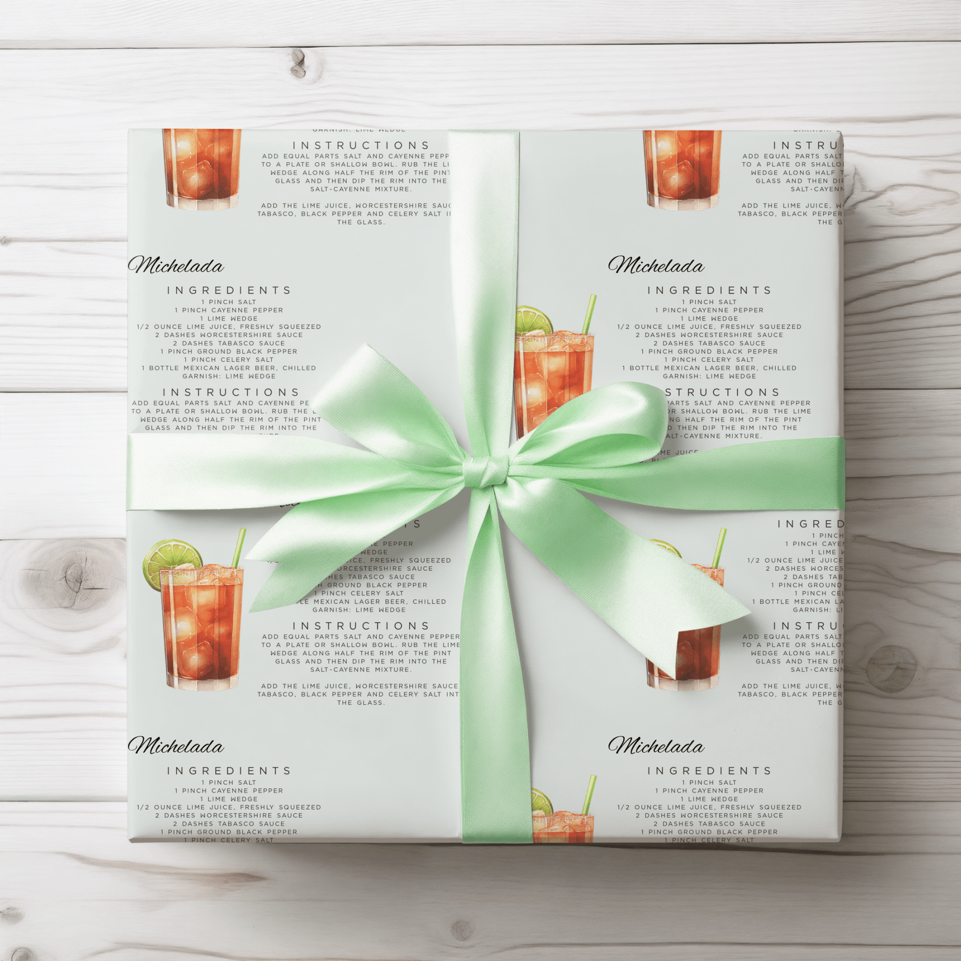Michelada Recipe Gift Wrap