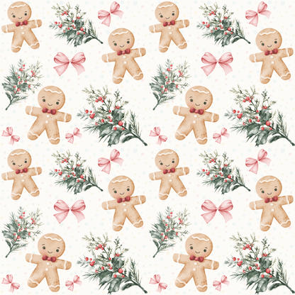 Bow - Tied & Baked – Gingerbread Glam Wrapping Paper