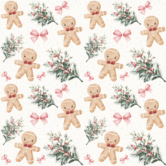 Bow - Tied & Baked – Gingerbread Glam Wrapping Paper