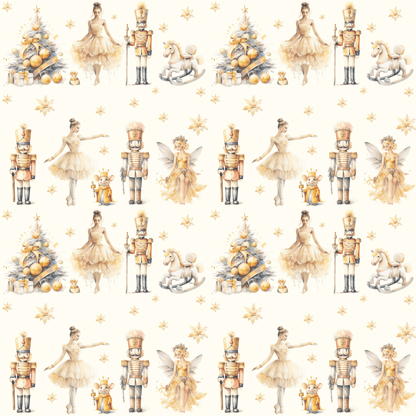 Sugarplum Chic – Nutcracker - Inspired Wrapping Paper for Holiday Elegance