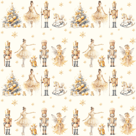 Sugarplum Chic – Nutcracker - Inspired Wrapping Paper for Holiday Elegance