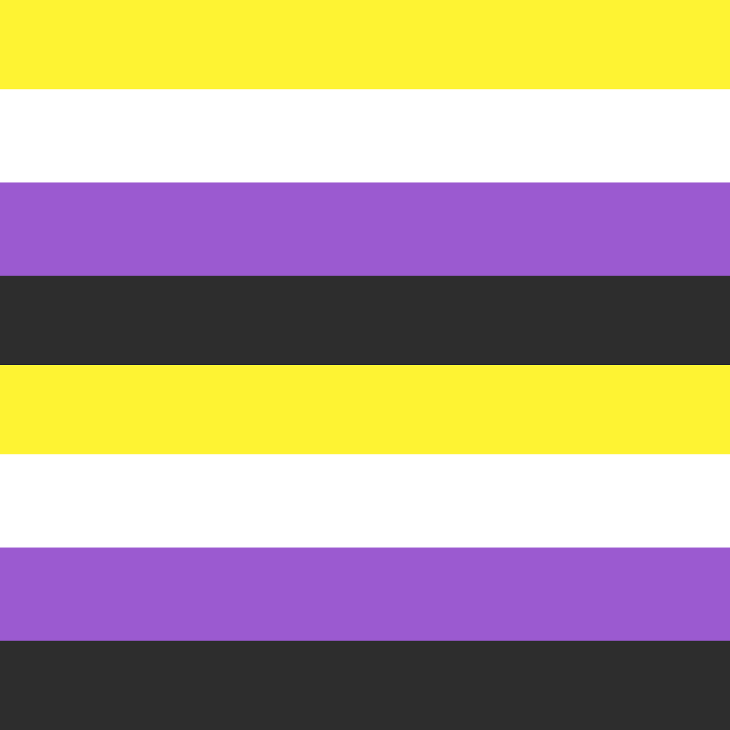 Non - Binary Yellow White Purple Black LGBTQ Gift Wrap