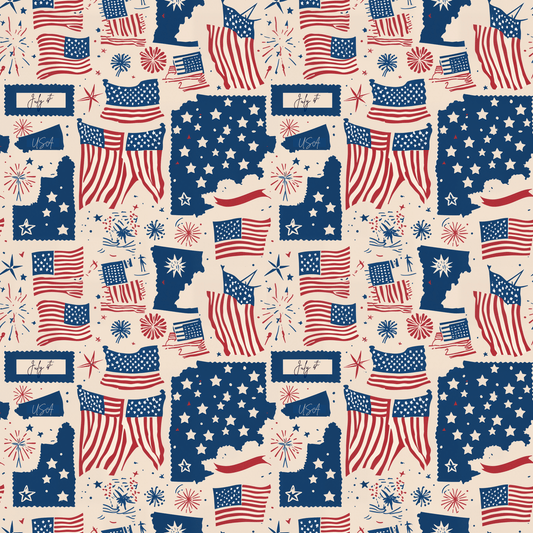 Patriotic Wrapping Paper for Celebrations