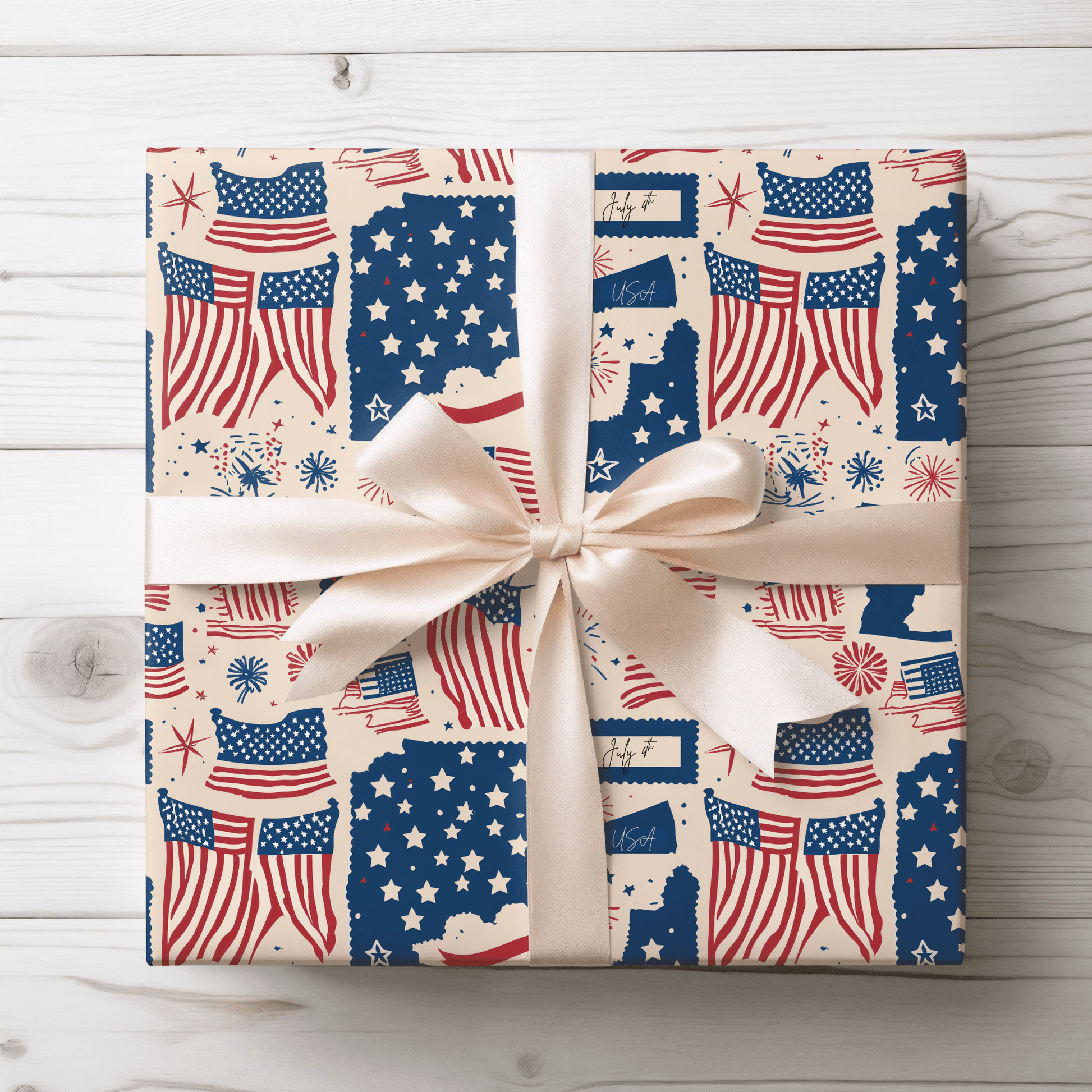 Patriotic Wrapping Paper for Celebrations