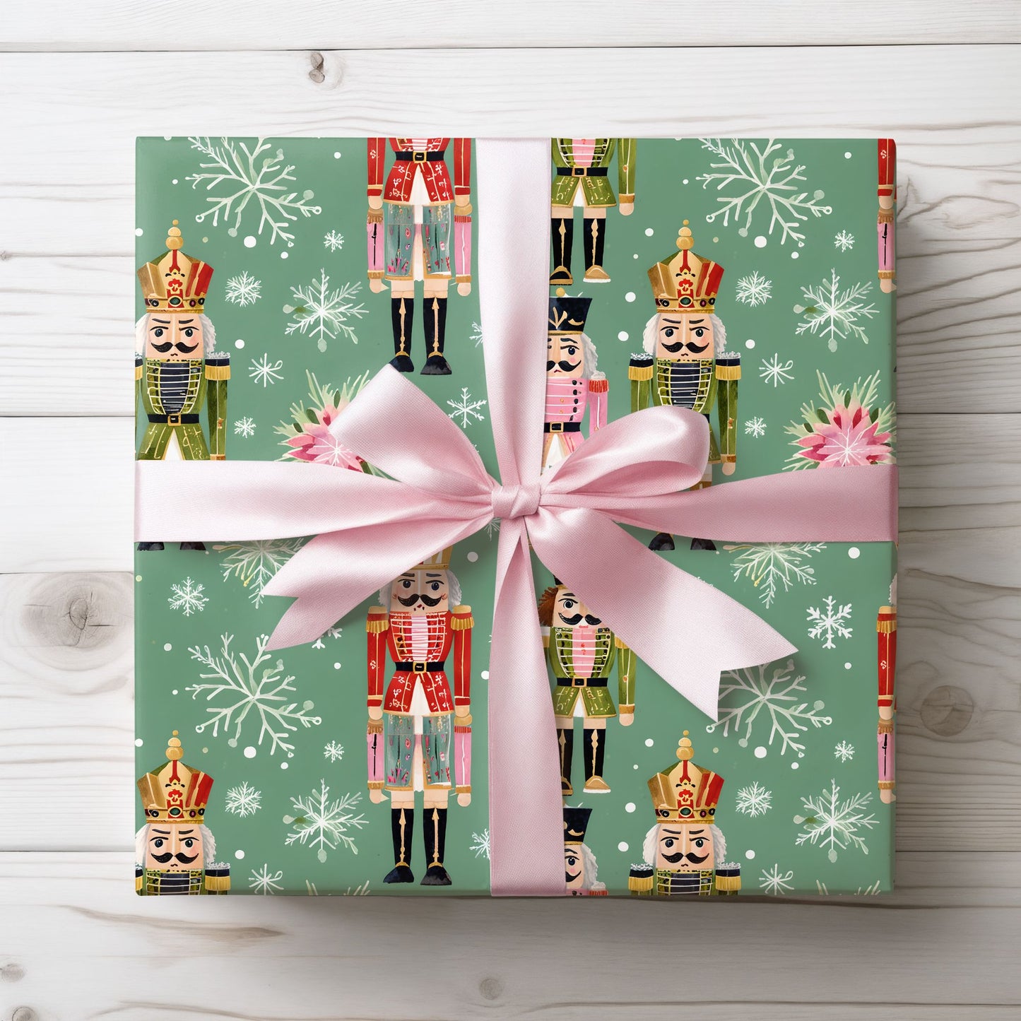 March of the Minty Men – Nutcracker Holiday Wrapping Paper