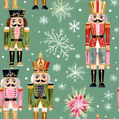 March of the Minty Men – Nutcracker Holiday Wrapping Paper