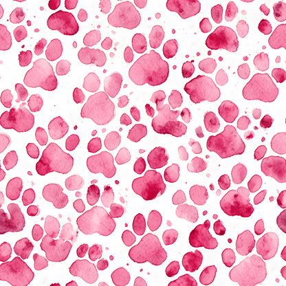 Pet Lover's Paradise Pink Paw Print Gift Wrap Collection