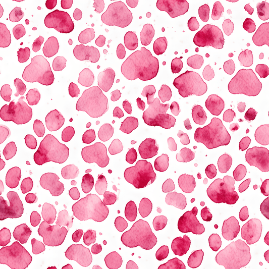 Pet Lover's Paradise Pink Paw Print Gift Wrap Collection