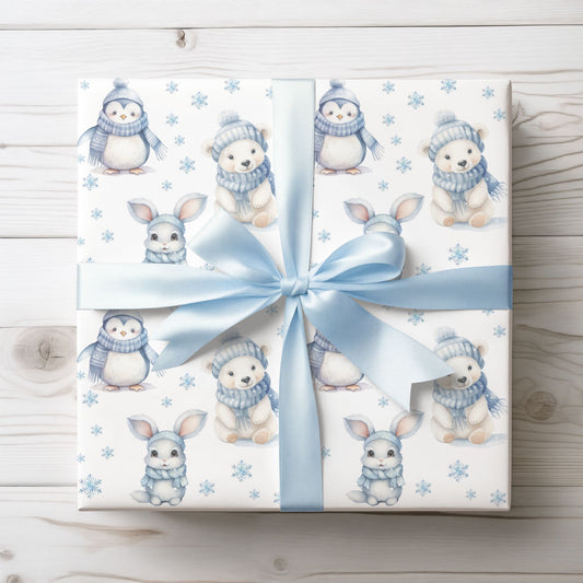 Animal Winter Friends Wrapping Papers