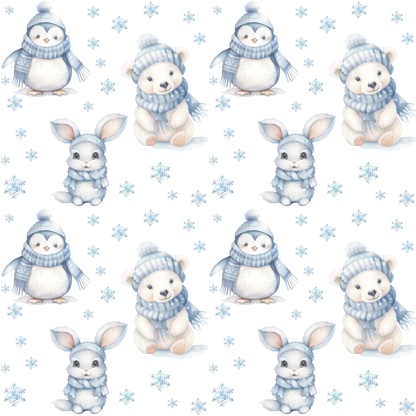 Animal Winter Friends Wrapping Papers