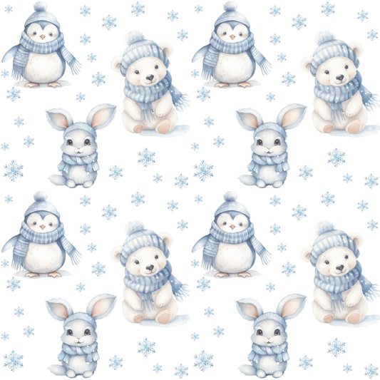 Animal Winter Friends Wrapping Papers