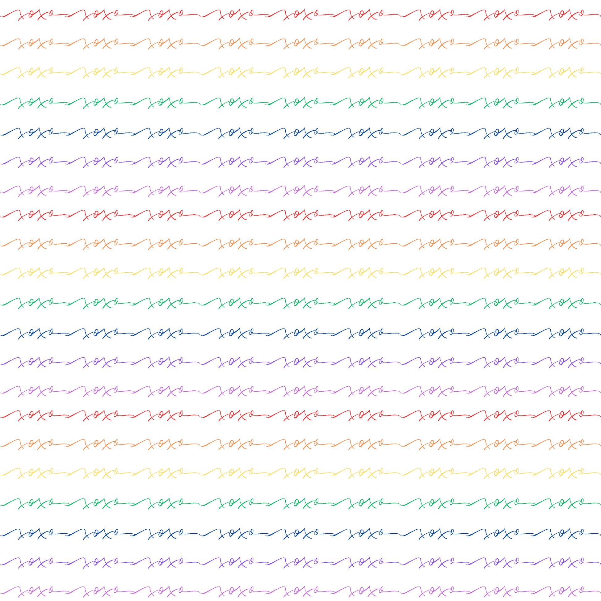 Wrapping Paper, XOXO Rainbow Design