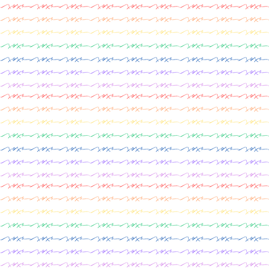 Wrapping Paper, XOXO Rainbow Design