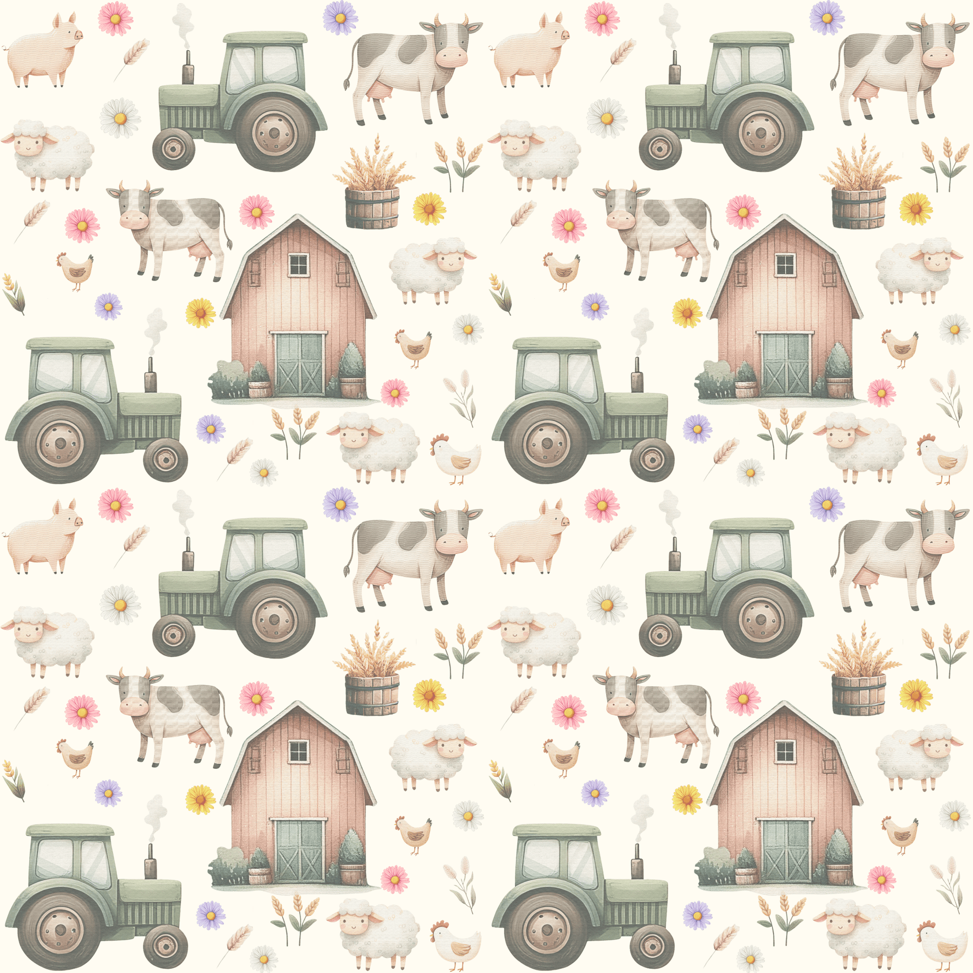 Cute Barnyard Gift Wrap