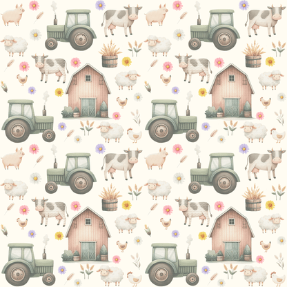 Cute Barnyard Gift Wrap