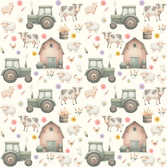 Cute Barnyard Gift Wrap