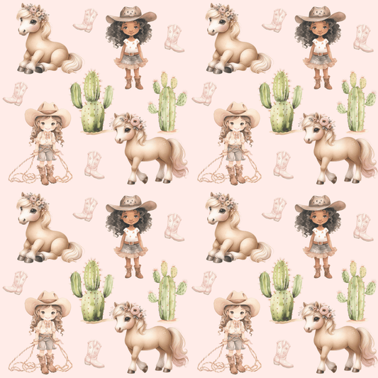 Pink Cowgirl Wrapping Paper