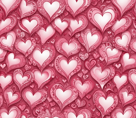 Sweet Pink Heart Print Gift Wrap for Valentine's Day