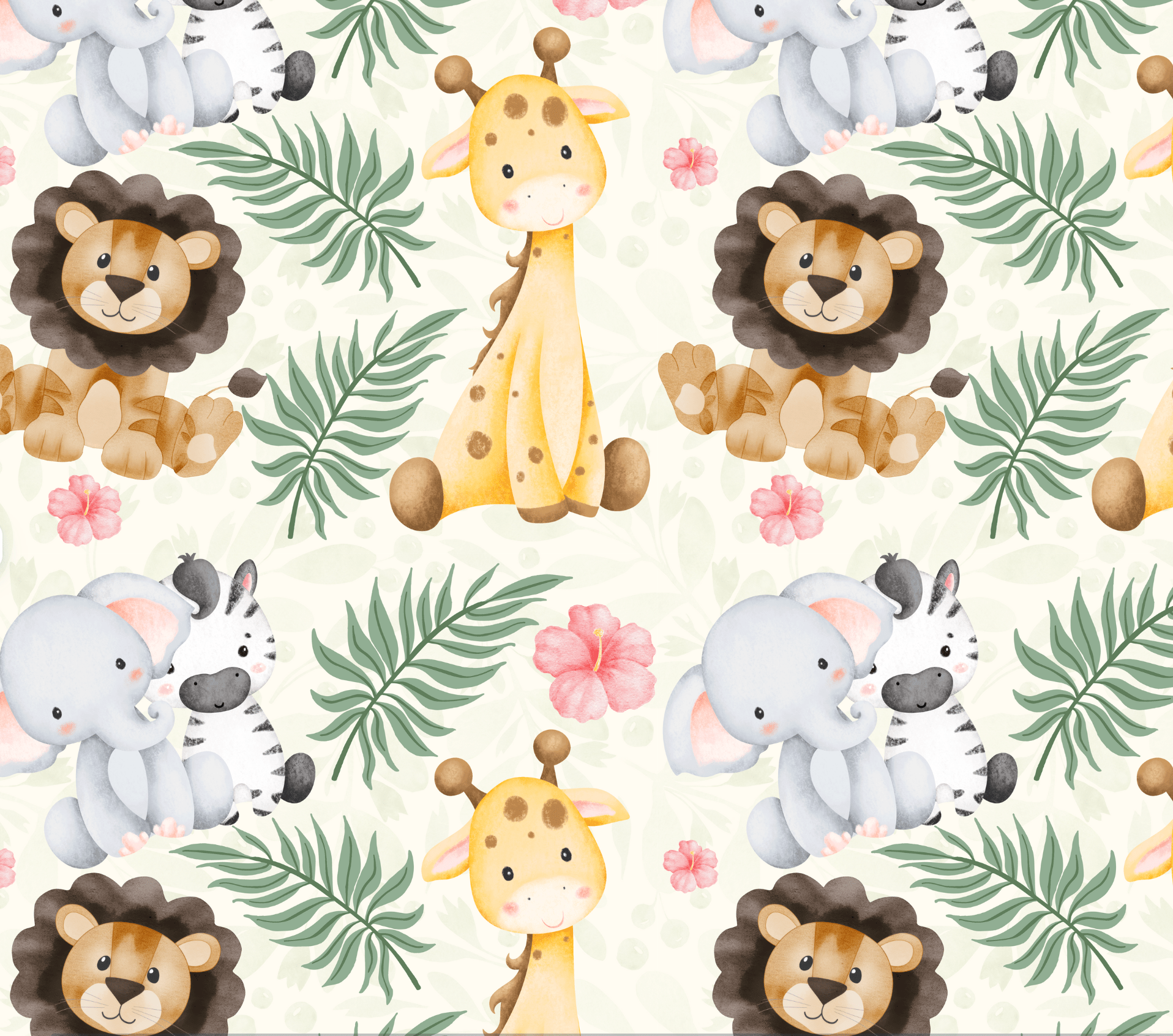 Wild Snuggles – Jungle Baby Animal Wrapping Paper