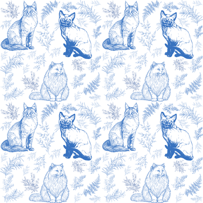 Cat Toile De Jouy Wrapping Paper