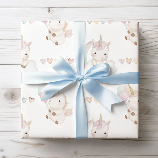 Unicorn Heart Wrapping Paper