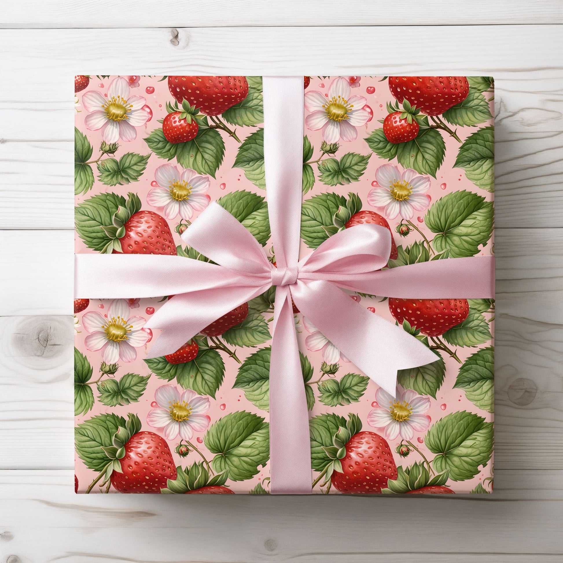 Fruity Pink Wrapping Paper Sheets