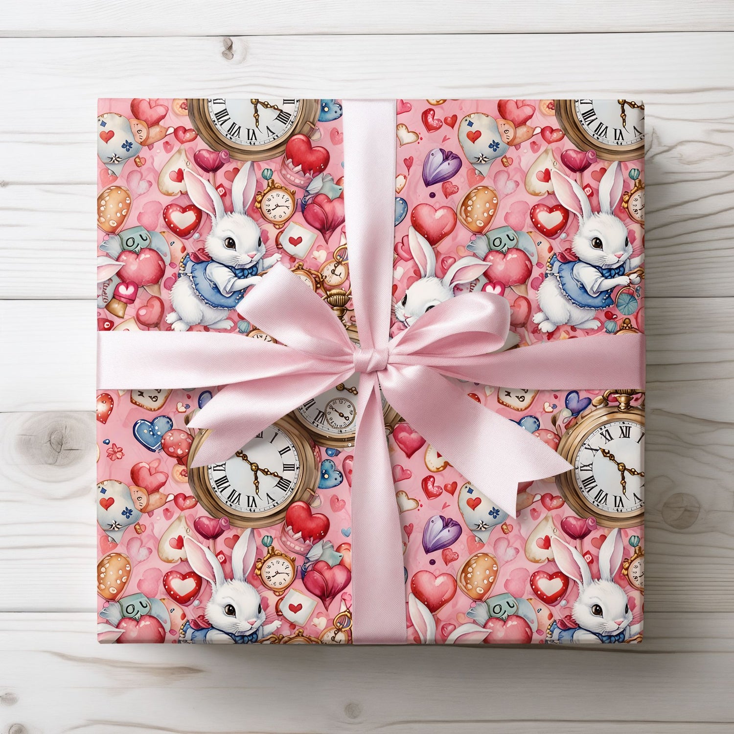 Enchanting Gift Wrap inspired by Alice in Wonderland - Pink Hues