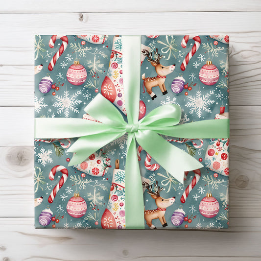 Stocking Situation – Sweet & Snuggly Christmas Wrapping Paper