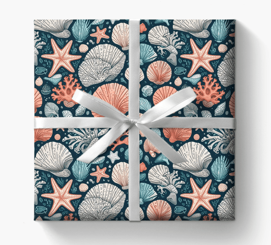 Beach and Ocean Seashells Gift Wrapping Papers