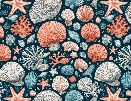 Beach and Ocean Seashells Gift Wrapping Papers