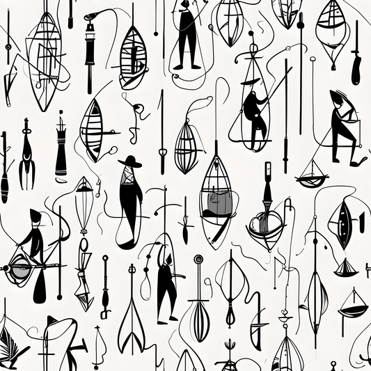 Abstract Fishing Artwork for Fisherman