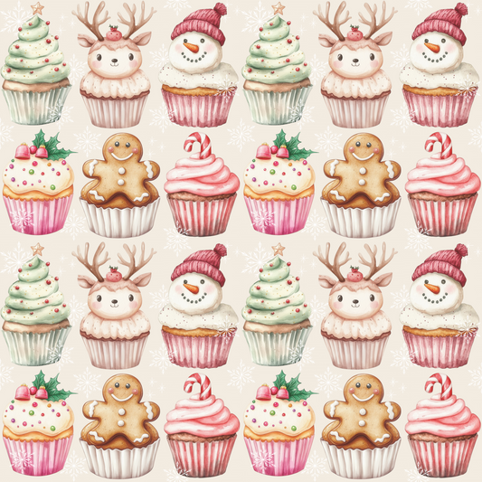 Frosted & Festive – Christmas Cupcake Cuties Wrapping Paper
