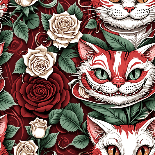 Cheshire Cat Wrapping Papers in red