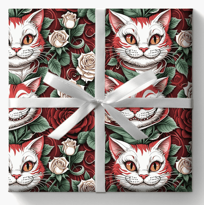 Cheshire Cat Wrapping Papers in red