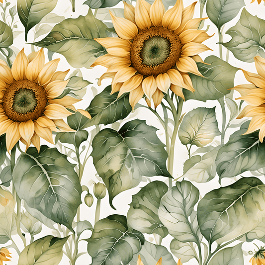 Cheerful Sunflower Patterned Gift Wrap